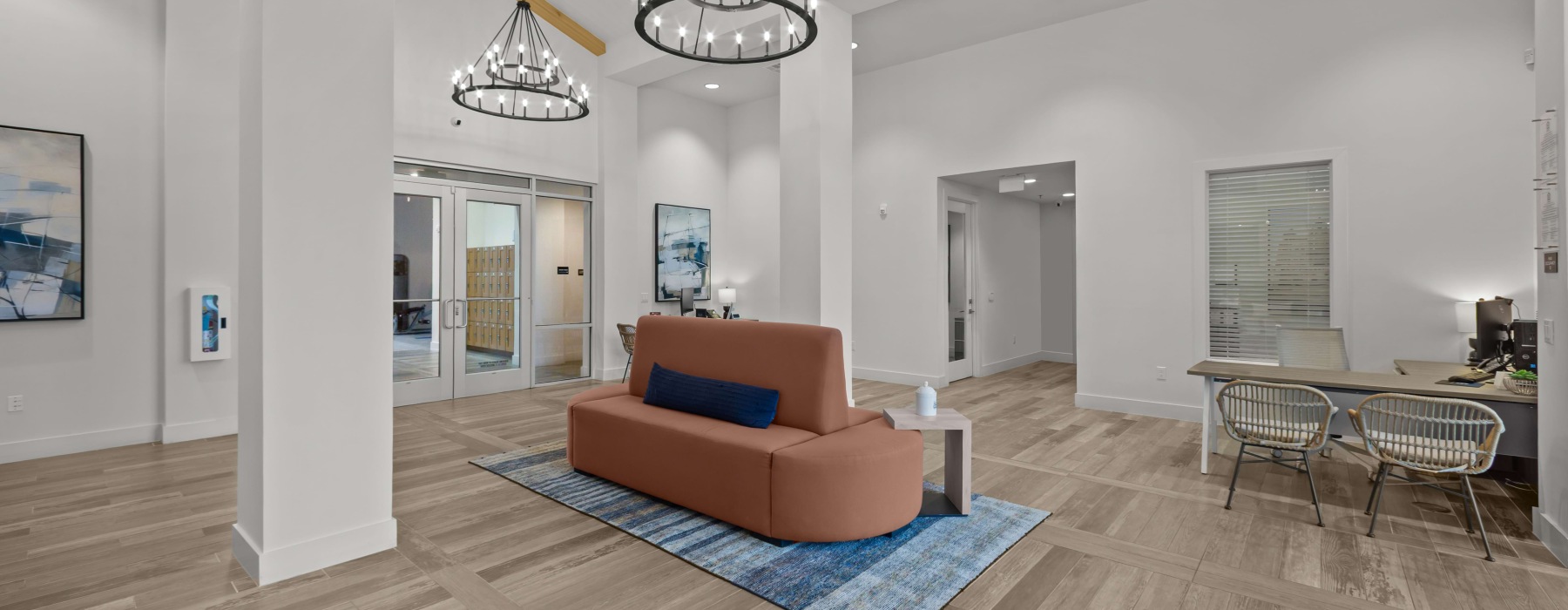 Beautiful clubroom with lounge seating